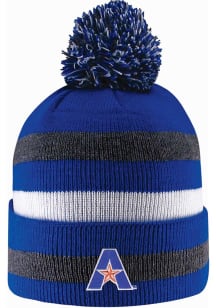 LogoFit UTA Mavericks Blue Primetime Striped Pom Mens Knit Hat