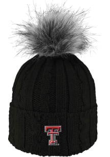 LogoFit Texas Tech Red Raiders Black Alps Pom Womens Knit Hat