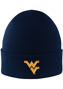 LogoFit West Virginia Mountaineers Navy Blue Northpole Cuffed Mens Knit Hat