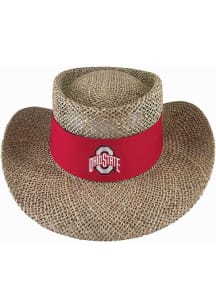 LogoFit Ohio State Buckeyes Brown Straw Mens Bucket Hat
