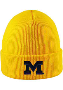 LogoFit Michigan Wolverines Yellow Northpole Mens Knit Hat