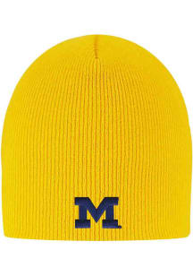 LogoFit Michigan Wolverines Yellow Everest Mens Knit Hat