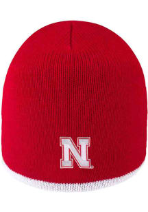 Nebraska Cornhuskers LogoFit Bright Stripe Mens Knit Hat - Red