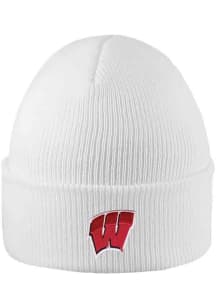 Wisconsin Badgers LogoFit Northpole Mens Knit Hat - White
