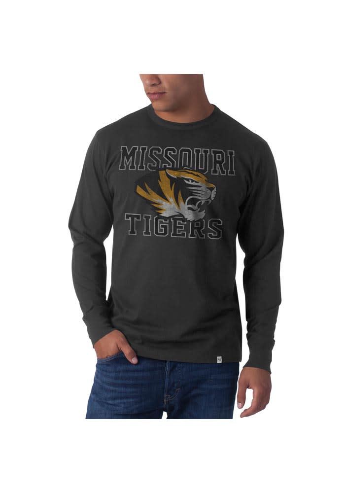 47 Missouri Tigers Charcoal Flanker Long Sleeve Fashion T Shirt