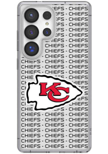 Kansas City Chiefs Text Backdrop Galaxy Clear Phone Cover
