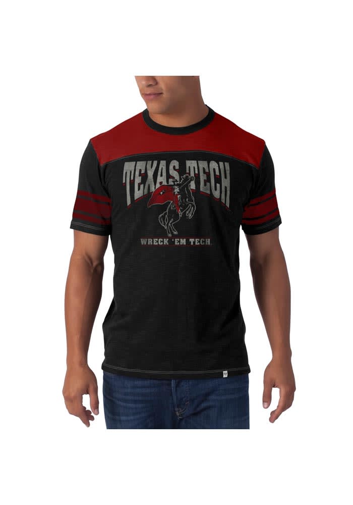 47 Texas Tech Red Raiders Black Top Gun Short Sleeve Fashion T Shirt