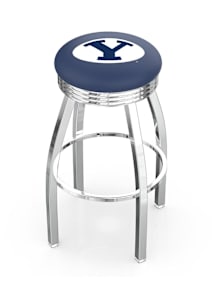 BYU Cougars 3 Ring Chrome Seat Pub Stool - Silver