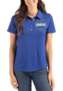 Cutter and Buck Florida Gators Womens Blue 2025 National Champions Coastline Eco Short Sleeve Polo..