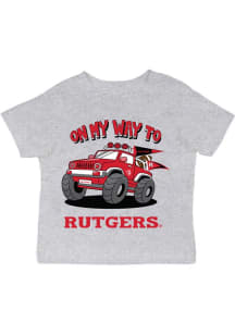 Infant Rutgers Scarlet Knights Grey Vive La Fete On My Way Short Sleeve T-Shirt