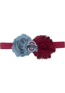 Ohio State Buckeyes Flower Baby Hair Ribbons