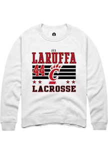 Ava LaRuffa Cincinnati Bearcats Mens White NIL Striped Player Crew