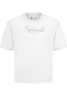 Levelwear Washington Nationals White Signature Knit Ethereal Short Sleeve Fashion T Shirt