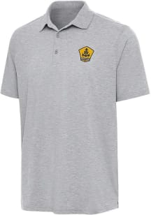Antigua Rhode Island FC Mens Grey Par 3 Short Sleeve Polo