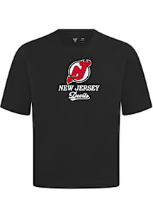 Levelwear New Jersey Devils Black Signature Knit Team Surge Short Sleeve Fashion T Shirt
