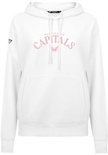 Levelwear Washington Capitals Womens White Adorn Arched Hooded Sweatshirt