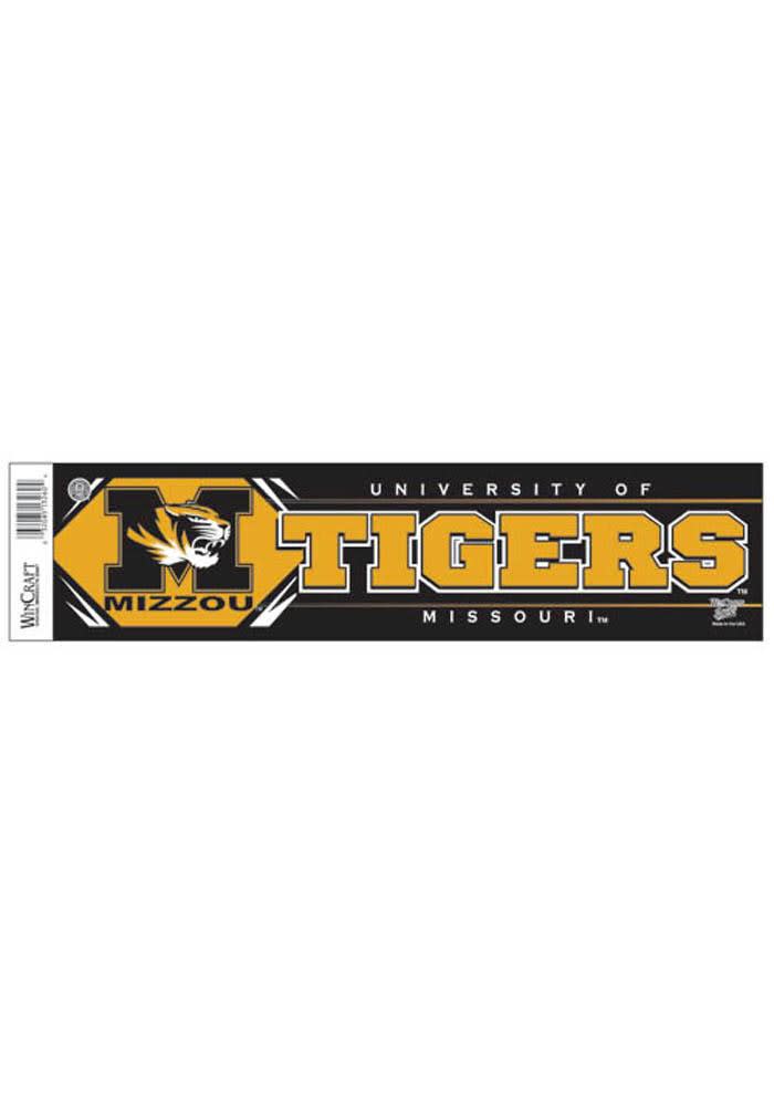 Missouri Tigers 3x12 Bumper Sticker - Black