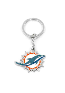Miami Dolphins Team Logo Keychain - Blue