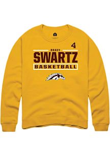 Brady Swartz Western Michigan Broncos Mens Gold NIL Stacked Box Player Crew