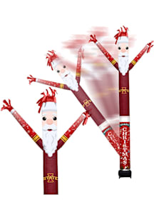 Iowa State Cyclones Black Outdoor Inflatable Santa team color and team logo