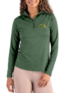 Cutter and Buck North Dakota State Bison Womens Green Coastline Qtr Zip