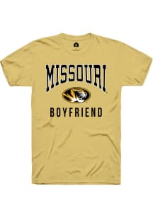 Rally Missouri Tigers Gold Boyfriend Short Sleeve Fashion T Shirt