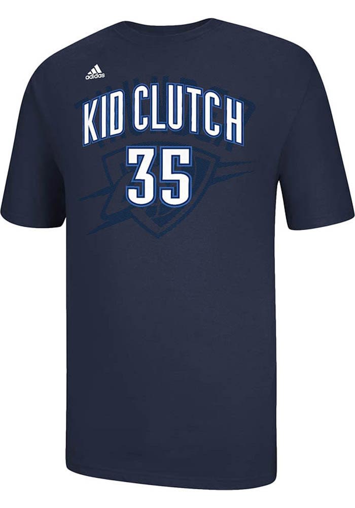 Kevin Durant Oklahoma City Thunder Navy Blue Kid Clutch Short Sleeve Player T Shirt