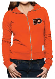 Original Retro Brand Philadelphia Flyers Womens Orange Track Long Sleeve Track Jacket