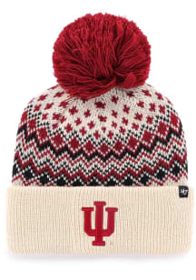 Indiana Hoosiers 47 Elsa Cuff Womens Knit Hat - Natural