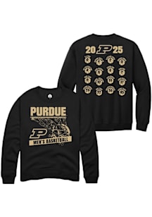 Rally  Purdue Boilermakers Mens Black NIL Full Roster Player Crew