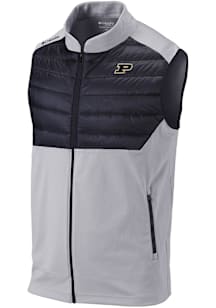Columbia Purdue Boilermakers Mens Grey Heat Seal In The Element Sleeveless Jacket