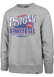 47 Detroit Pistons Mens Grey Regional Long Sleeve Crew Sweatshirt