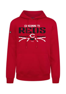 Levelwear Cincinnati Reds Mens Red Podium Arcade Long Sleeve Hoodie
