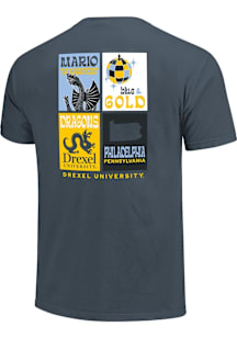 Drexel Dragons Preppy Posters Short Sleeve T-Shirt - Navy Blue