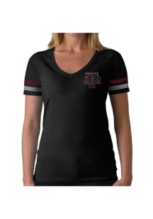 47 Texas A&amp;M Aggies Juniors Black Post Season V-Neck T-Shirt