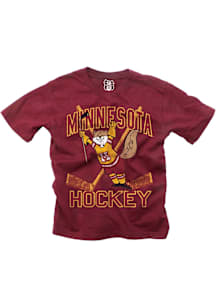 Wes and Willy Minnesota Golden Gophers Boys Maroon Gopher Celebrating Short Sleeve T-Shirt