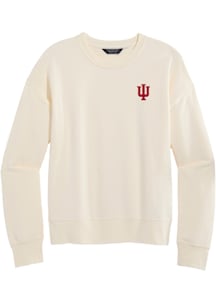 Vineyard Vines Indiana Hoosiers Womens Natural Crew Crew Sweatshirt