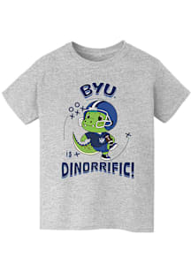 Vive La Fete BYU Cougars Youth Grey Dino-Riffic Short Sleeve T-Shirt