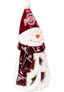 Red Ohio State Buckeyes 8&quot; Snowman Decor