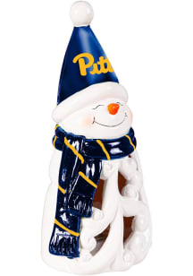 Gold Pitt Panthers 8&quot; Snowman Decor