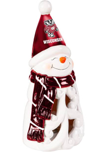 Cardinal Wisconsin Badgers 8&quot; Snowman Decor