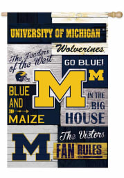Michigan Wolverines 28x40 inch Linen Fan Rules Banner
