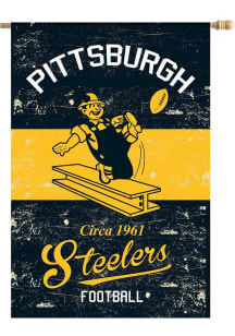 Pittsburgh Steelers 28x40 Vintage Linen Banner