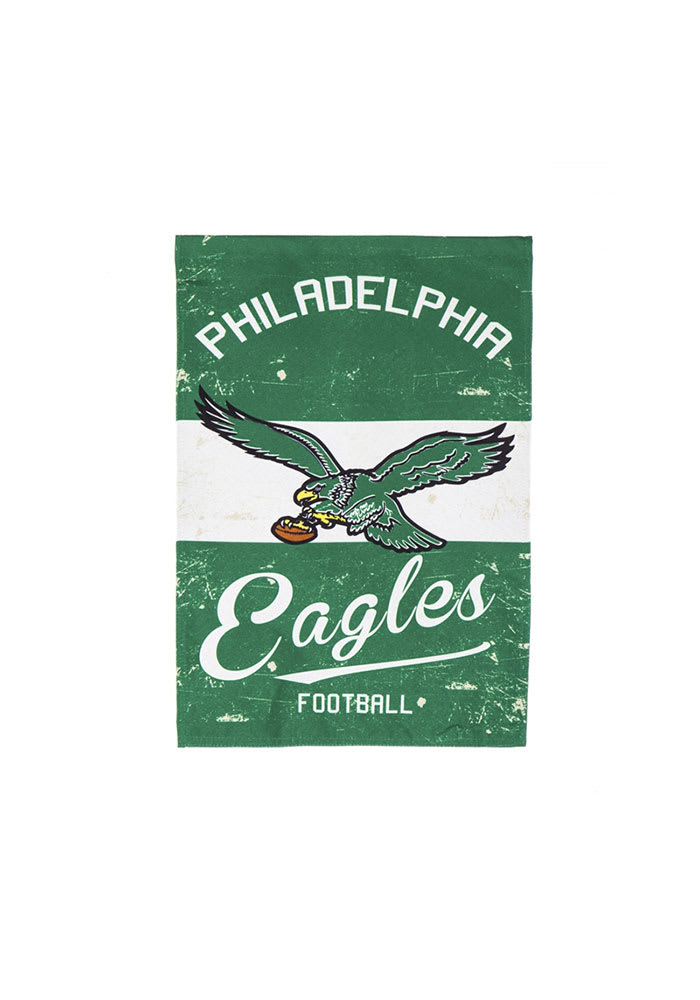 Philadelphia Eagles Retro Stripe 3x5 ft Deluxe Kelly Green Silk