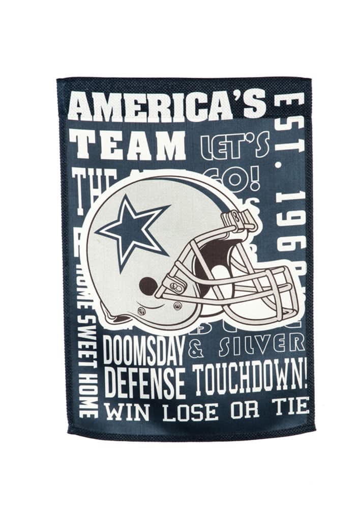 Dallas Cowboys Vintage Linen Garden Flag Dallas Cowboys