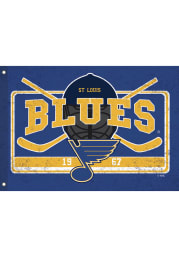 St Louis Blues 3x5 ft Linen Estate Blue Silk Screen Grommet Flag