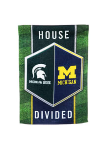 Michigan Wolverines House Divided Garden Flag