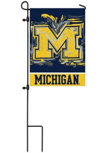 Blue Michigan Wolverines Justin Patten Garden Flag