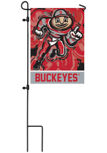 Red Ohio State Buckeyes Justin Patten Garden Flag