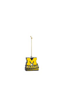 Yellow Michigan Wolverines Mascot Statue Ornament